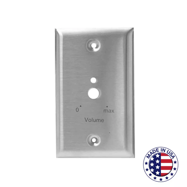 WALL PLATE-STAINLESS STEEL, 1-GANG, DIAL SCALE