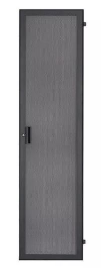 DOOR-FULLY VENTED FRONT-35U, LOCKING, BLACK