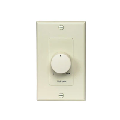 VOLUME CONTROL PRIORITY-100W, 70V/25V, 3DB-STEP, 1-GANG DECORATOR, ALMOND
