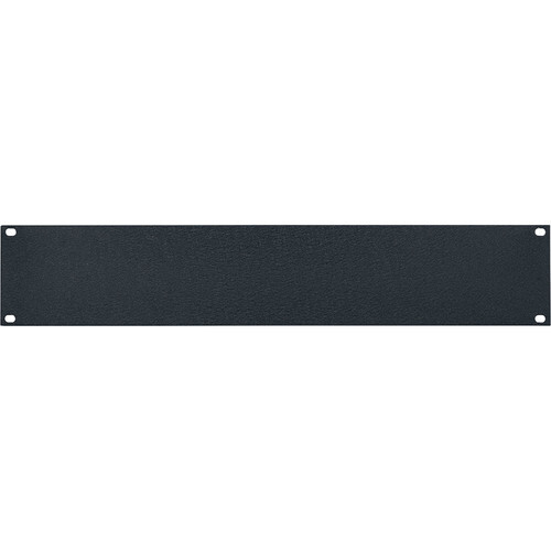 RACK PANEL-BLANK-2U, 1/8IN FLAT ALUMINUM, 12-PAK, TEXTURED BLACK