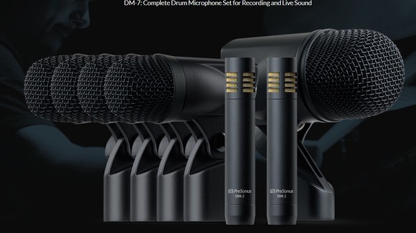 SEVEN-PIECE DRUM MICROPHONE SET W CASE