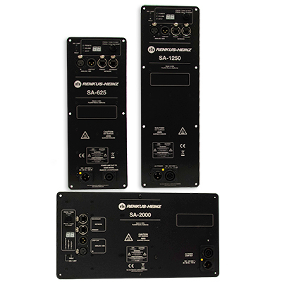 BI-AMP 2000W (1 X 2000W OR 2 X 1000W) CLASS D, ANALOG AES/EBU, RHAON NETWORK & DSP, DANTE REDUNDANT