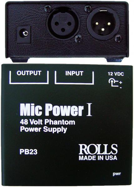 1 CH PHANTOM POWER ADAPTER - POWERS A SINGLE MICROPHONE WITH 48VDC