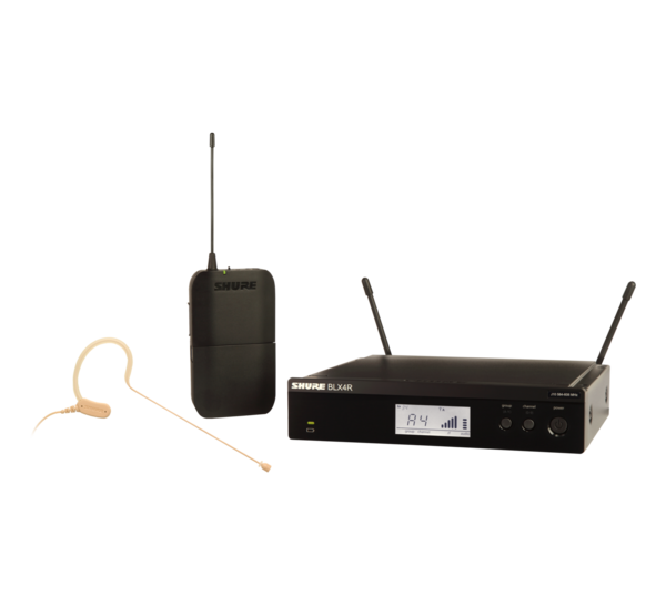 BLX WIRELESS HEADWORN SYSTEM WITH BLX4R RECEIVER, BLX1 BODYPACK, & MX153 EARSET STYLE MIC