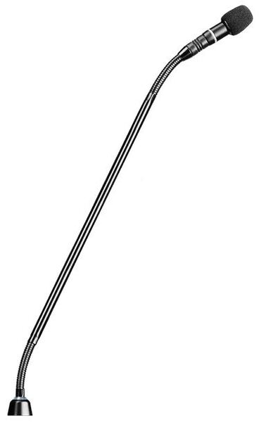 15" SHOCK-MOUNTED GOOSENECK, RED LED RING ON TOP, LESS PREAMPLIFIER, DUAL FLEXIBLE, CARDIOID, BLACK