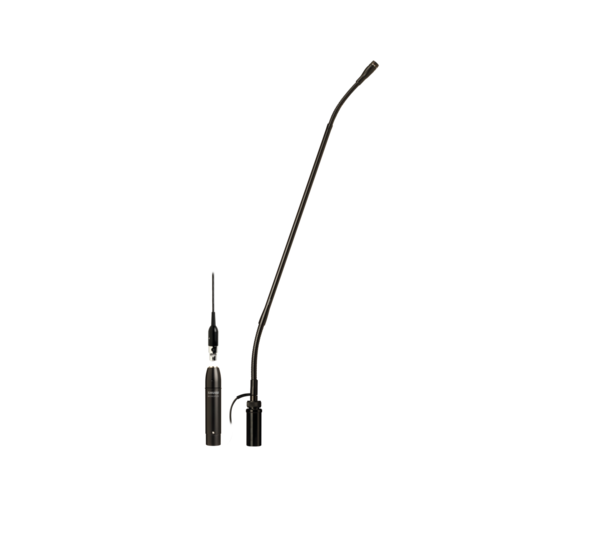 NO CARTRIDGE-18" GOOSENECK CONDENSER MICROPHONE, SHOCK MOUNT, FLANGE MOUNT, 10 SIDE-EXIT