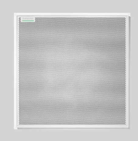 CEILING ARRAY MICROPHONE WITH AUTOMATIC COVERAGE, AI-ENABLED INTELLIMIX DSP, WHITE, 24" SQUARE