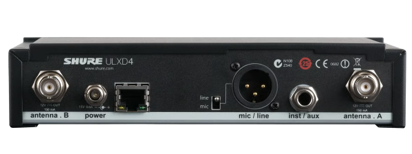 ULX-D DIGITAL SINGLE-CHANNEL WIRELESS RACKMOUNT RECEIVER / HALF-RACK / RECEIVER COMPONENT ONLY