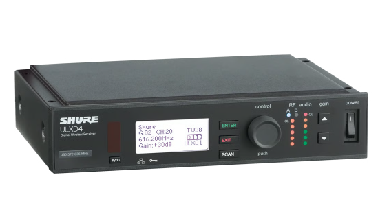ULX-D DIGITAL SINGLE-CHANNEL WIRELESS RACKMOUNT RECEIVER / HALF-RACK / RECEIVER COMPONENT ONLY