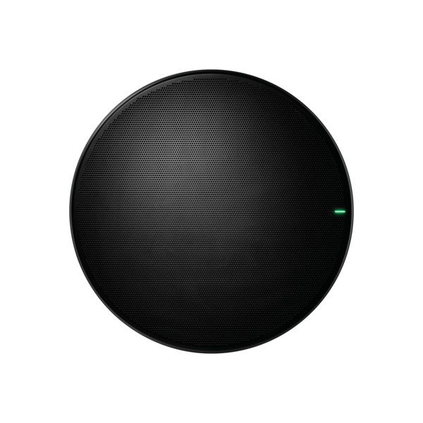 CEILING ARRAY MICROPHONE, ROUND, BLACK - DIGITALLY STEERABLE COVERAGE