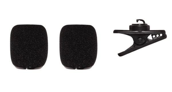 REPLACEMENT KIT WITH CLIP + 2 SNAP-FIT FOAM WINDSCREENS FOR SM35 HEADSET