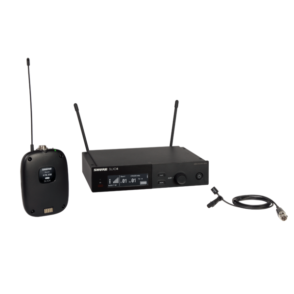 SLX-D LAPEL WIRELESS SYSTEM, INCLUDES SLXD4 RECV, SLXD1 BP & WL93 OMNIDIRECTIONAL MICRO-LAVALIER