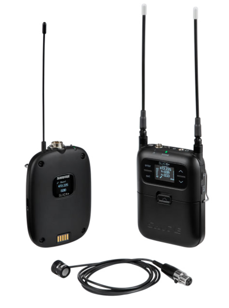 SLX-D+ PORTABLE WIRELESS SYSTEM WITH SLXD1+ BODYPACK TRANSMITTER AND WL185M LAVALIER MICROPHONE