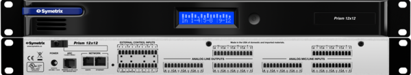 PRISM 12X12 DANTE PROGRAMMABLE DSP, 12 MIC/LINE IN, 12 LINE OUT, 64X64 DANTE, ARC