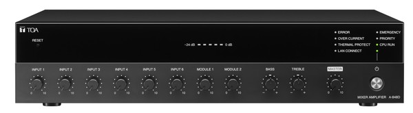 TOA'S 800D SERIES MIXER AMPLIFIER IS A PA AMPLIFIER EQUIPPED WITH 4 MICROPHONE INPUTS
