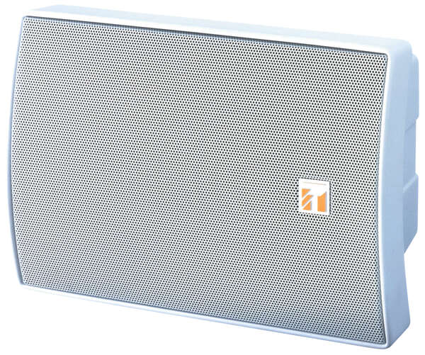 MUSIC/PAGING SPEAKER- WEATHER-RESISTANT, 30W 70V/100V TRANSFORMER OR 8 OHMS, BRACKET INCLUDED/ WHITE