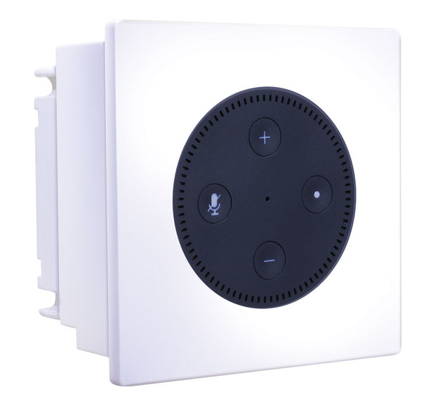SPOT FOR DOT / IN-WALL AMP POWERED & CONTROLLED BY THE AMAZON ECHO DOT / 2 X 25W @ 8O / 2 X 40W @ 4O