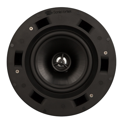 SONIC VORTEX® TECHNOLOGY 25/70/100 VOLT IN CEILING 6.5 INCH 2-WAY FLUTED IMPP, 1 INCH ALU DOME