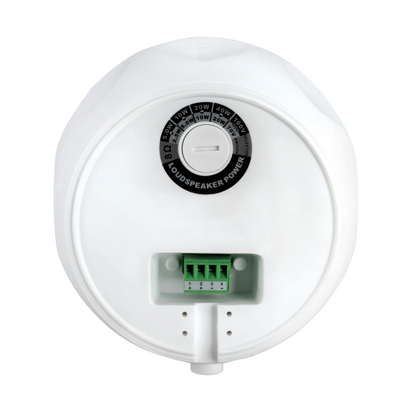 6.5" 8 OHM/70V ON-WALL, PENDANT MOUNT, LANDSCAPE SPEAKER - WHITE