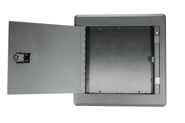 WALL FRAME- 13" X 13" X 2.5", BLACK, WITH DOOR AND WFI12X12B, FITS 12" X 12" RECESSED ELECTRICAL BOX
