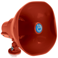 EMERGENCY SIGNALING HORN LOUDSPEAKER WITH 25V/70.7V-15W TRANSFORMER (RED)