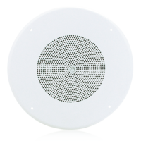 8" DUAL CONE CEILING SPEAKER  25V/70V 5W TRANSFORMER AND MODEL 62-8 BAFFLE / WHITE GRILLE