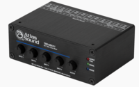 4 X 1 MIC/LINE MIXER WITH 4 BALANCED MIC/LINE INPUTS AND 4 PREAMPS WITH SWITCHABLE 24V PHANTOM POWER