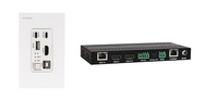 ALF-TRUK100-RS KIT: 2X1 HDMI WITH USB-B HOST / USB-C AUTO & USB A DEVICE PORT SWITCHING WALLPLATE, POE, W/RECEIVER