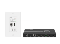 2X1 WALL PLATE SWITCHER HDBASET TRANSMITTER, INCLUDES RECEIVER-TRANSMITS UP TO 328FT FULL 4K & 1080P