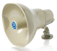 HORN LOUDSPEAKER WITH 25V/70.7V/100V-30W TRANSFORMER (BEIGE)