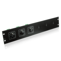 VOLUME CONTROL RACK MOUNTING PLATE HOLDS UP TO 6 RACK MOUNT VOLUME CONTROLS (ATTENUATORS)