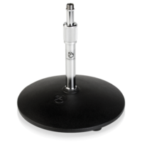 DRUM MIKING STAND 9"-12" (TABLE TO TOP OF THREADS) HEIGHT ADJUSTMENT- CHROME TUBE, BLACK ROUND BASE