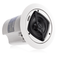 4" CEILING SPEAKER SYSTEM WITH 70V/100V 16W TRANSFORMER AND 8OHM BYPASS (PRICED EA, SOLD AS PAIR)