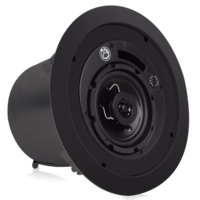 4" COAXIAL SPEAKER SYSTEM WITH 70/100V-16W TRANSFORMER & 8OHM BYPASS, BLACK (PRICED EA, BUY IN PR)