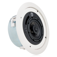 4" COAXIAL CEILING SPEAKER, 70V/100V 16W TRANSFORMER & 8OHM BYPASS-WHITE, SHALLOW (PRICED EA, BUY 2)