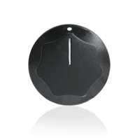 SKIRTED KNOB, BLACK, 1-1/4" DIAMETER