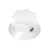 SKIRTED KNOB, WHITE, 1-1/8" DIAMETER