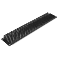 19" 2RU RECESSED VENT RACK PANEL