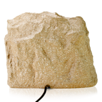 6" 2-WAY COAXIAL SPEAKER 70V 32W TRANSFORMER WITH 8OHM BYPASS, SIMULATED ROCK ENCLOSURE / BROWN