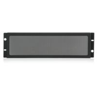 19" RACK MOUNT SECURITY PANEL 3RU EBONY BLACK