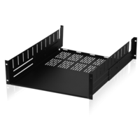 2RU VENTED ALL-PURPOSE RACK SHELF, 15" DEEP, BLACK