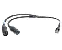 FOUR-WIRE ANALOG AUDIO SPLITTER CABLE - PGM/SA WITH (1) RJ45 TO (1) 3-PIN XLR-F & (1) 3-PIN XLR-M