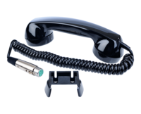 TELEPHONE-STYLE HANDSET XLR-4F:  TELEPHONE-STYLE HANDSET WITH COILED CORD AND PUSH TO TALK