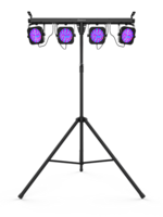 4BAR ILS:COMPLETE WASH LIGHTING SOLUTION W/4 ADJUSTABLE HEADS, STAND & BAG,ILS & D-FI USB COMPATIBLE