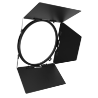 FOUR-LEAF ALUMINIUM BARN DOOR, BLACK FINISH, FOR USE WITH COLORDASH PAR H18X