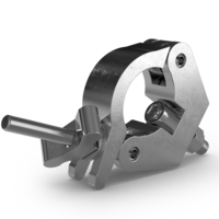 NARROW HALF-COUPLER, FITS 2" TRUSS, NATURAL ALUMINUM CLEAR ANODIZED