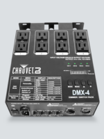 DMX-4/4-CH DIMMER/RELAY PACK PROVIDING DMX CONTROL FOR ON/OFF OR DIMMING TO UNITS NOT EQUIPPED W/DMX
