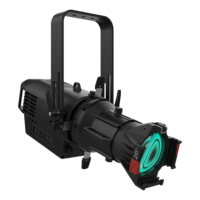 IP MULTI-COLOR LED ELLIPSOIDAL FIXTURE, BLACK