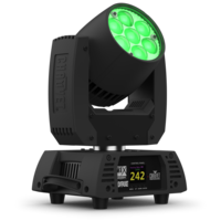 RGBW LED MOVING HEAD WASH LIGHT, MOTORIZED ZOOM, 8-30 DEGREE BEAM ANGLE