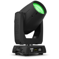 HIGH POWERED BEAM FIXTURE WITH SINGLE COLOR WHEEL, SINGLE STATIC GOBO WHEEL, LAYERABLE PRISMS